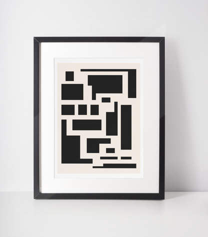 Modern Abstract Squares Wall Art Print