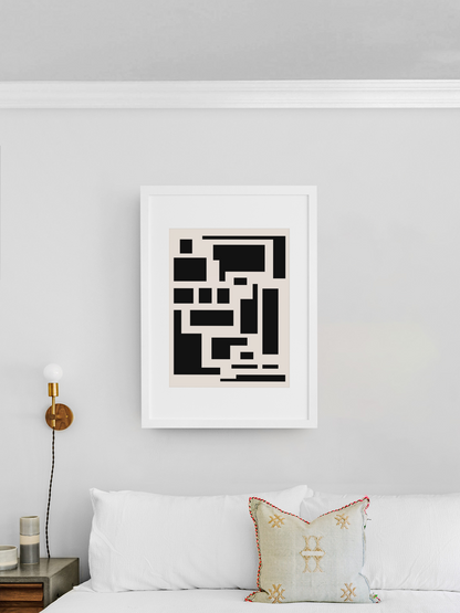 Modern Abstract Squares Wall Art Print