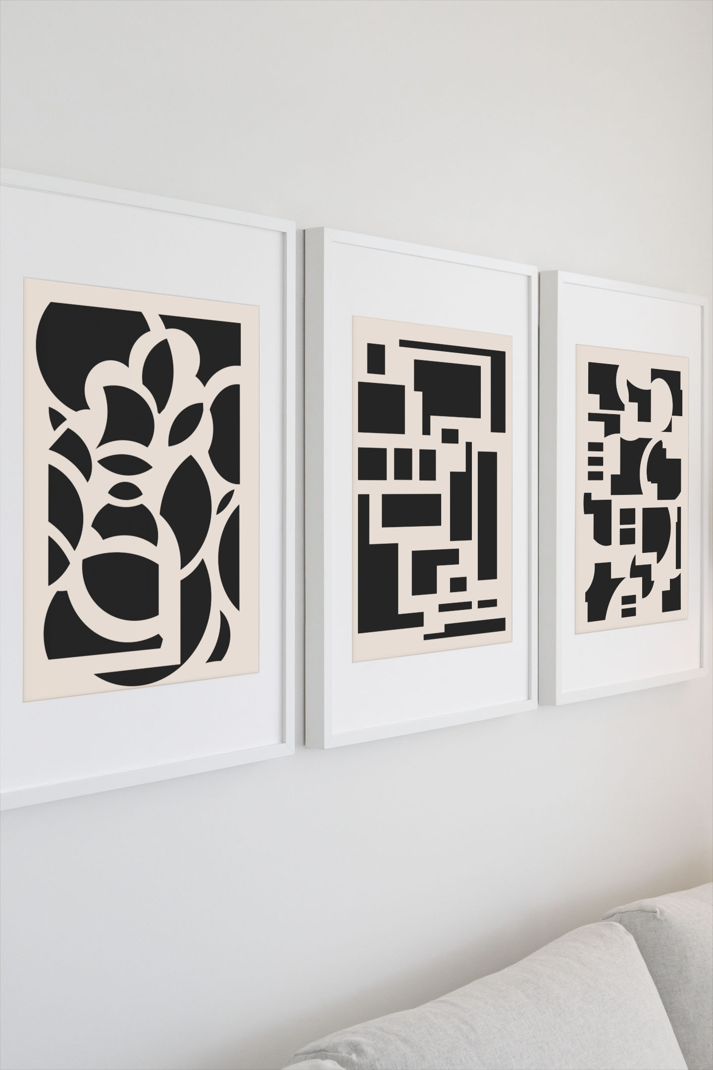 Modern Abstract Squares Wall Art Print