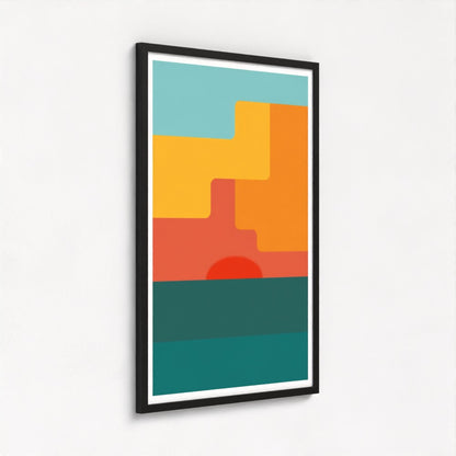 Scandi Sea Framed Print