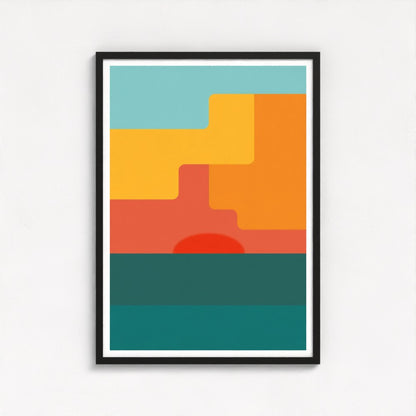 Scandi Sea Framed Print