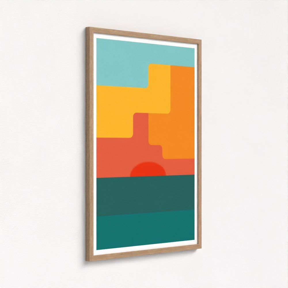 Scandi Sea Framed Print
