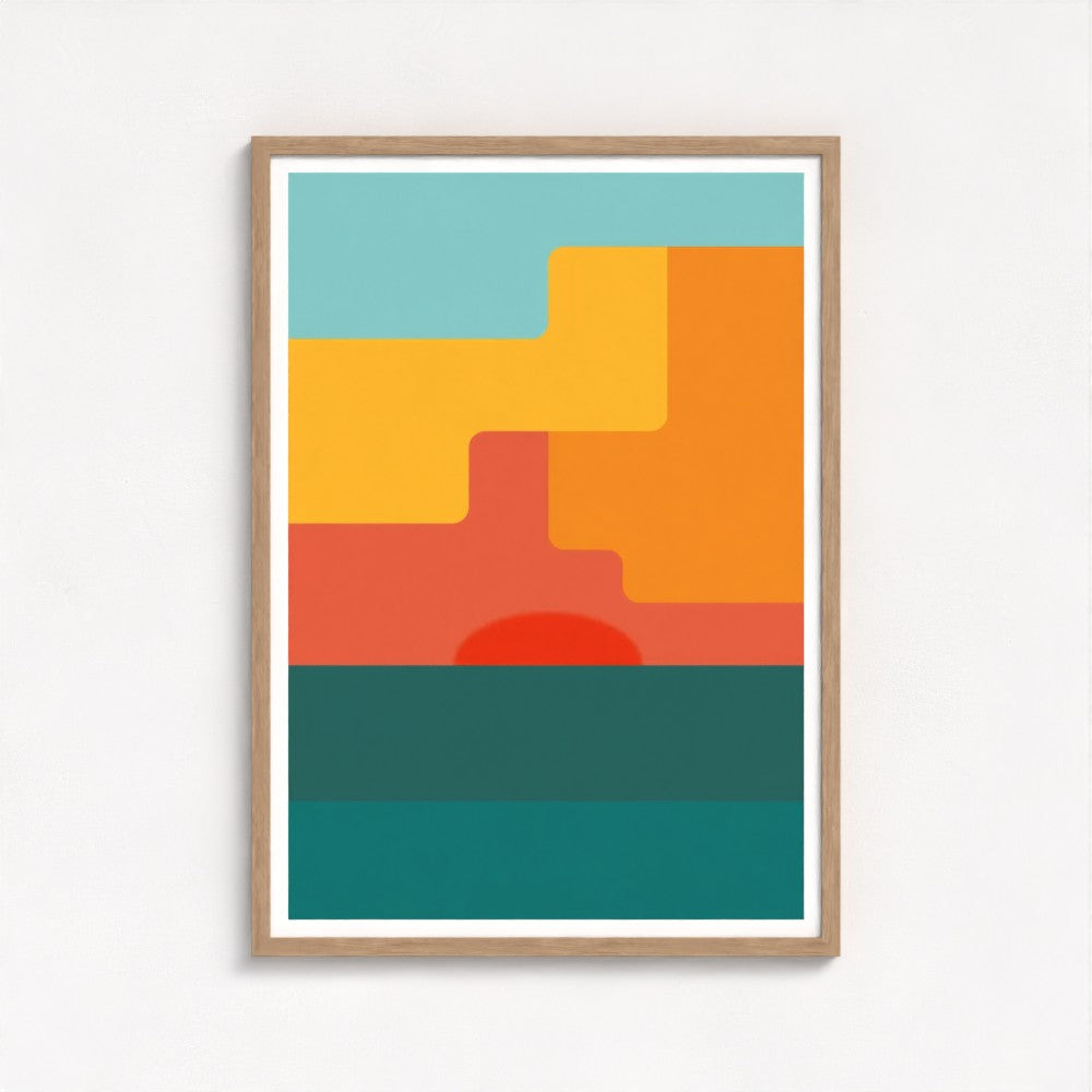Scandi Sea Framed Print