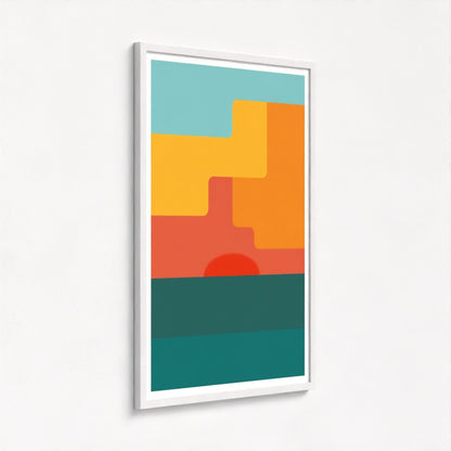 Scandi Sea Framed Print