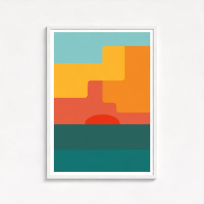 Scandi Sea Framed Print