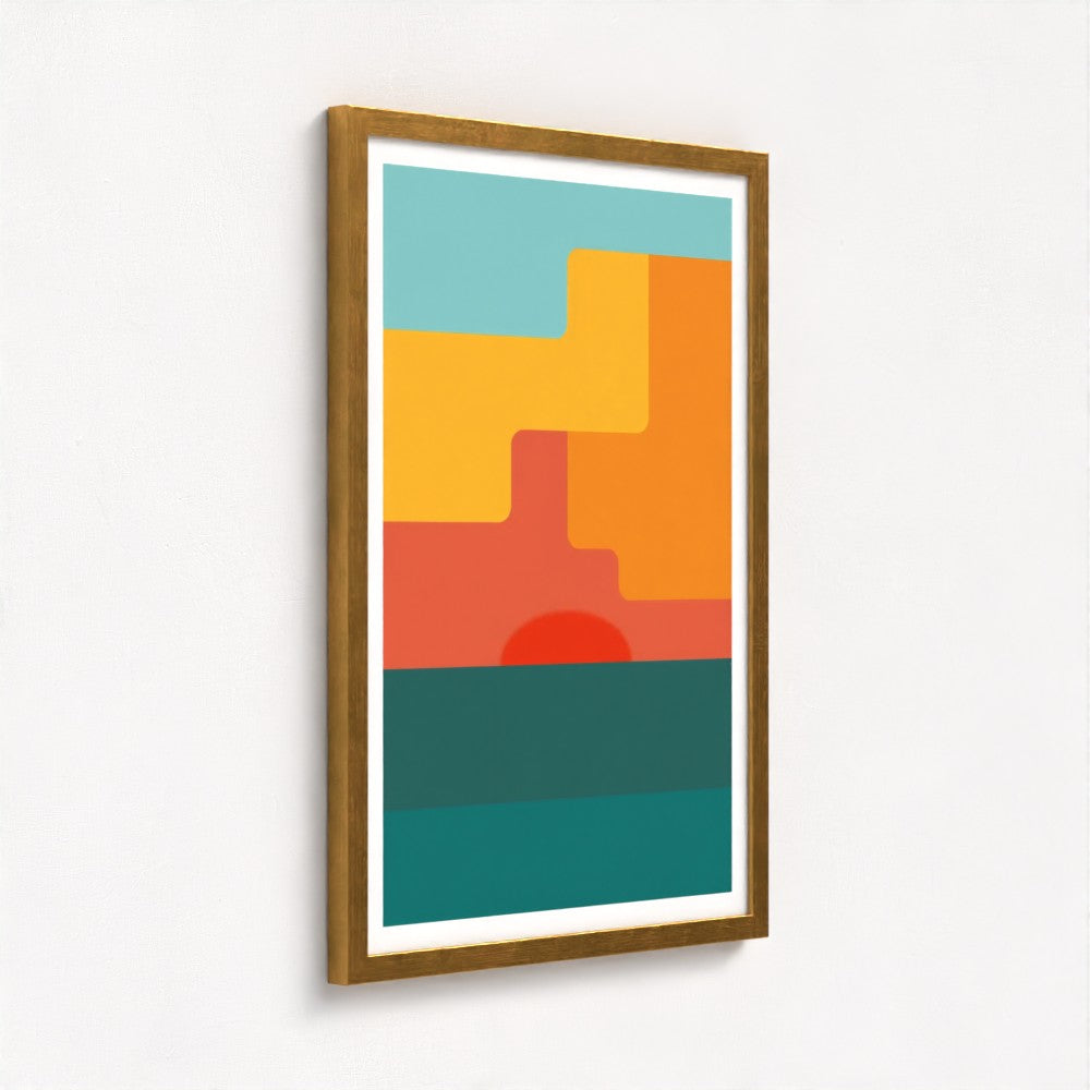 Scandi Sea Antique Framed Print