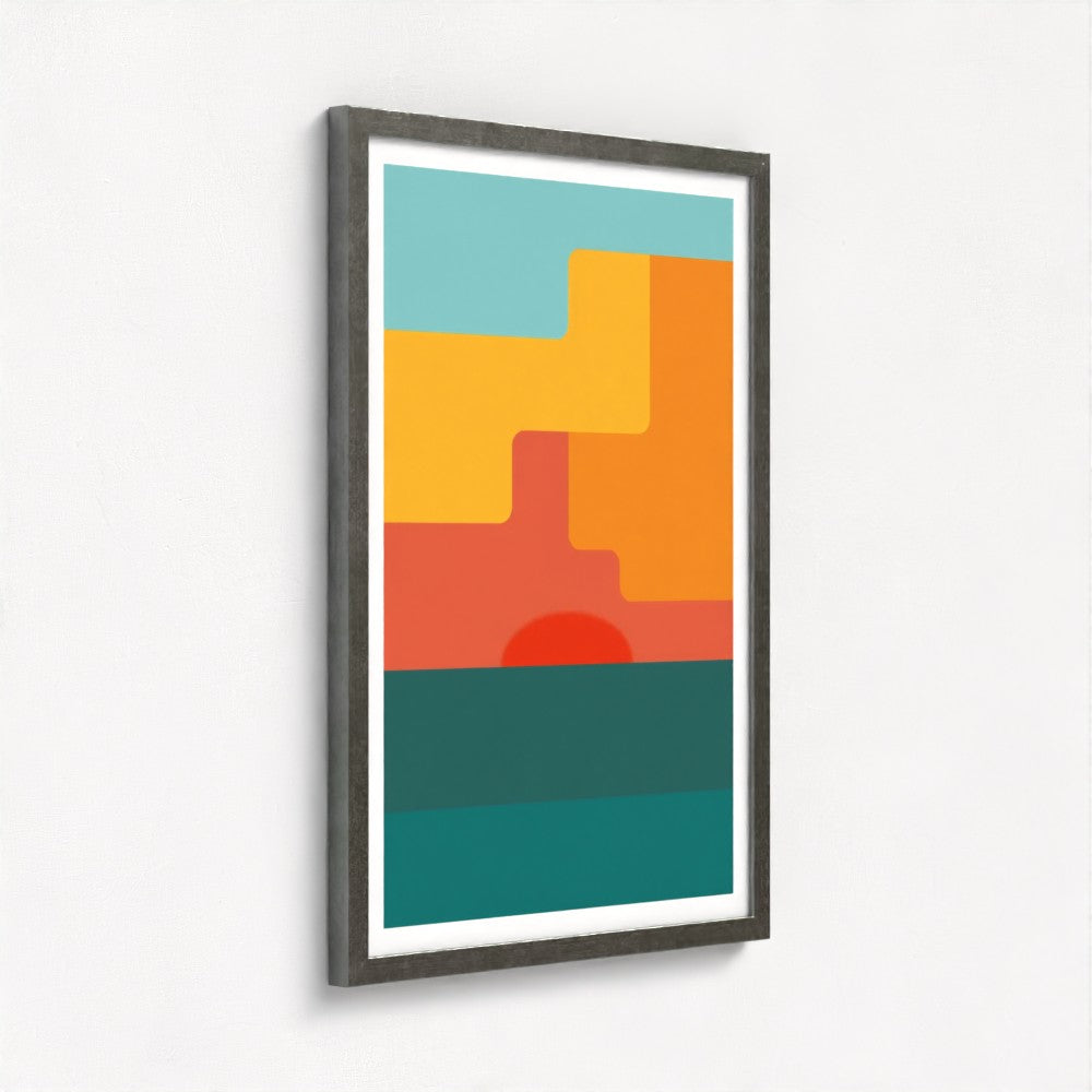Scandi Sea Antique Framed Print