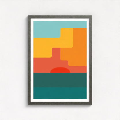 Scandi Sea Antique Framed Print