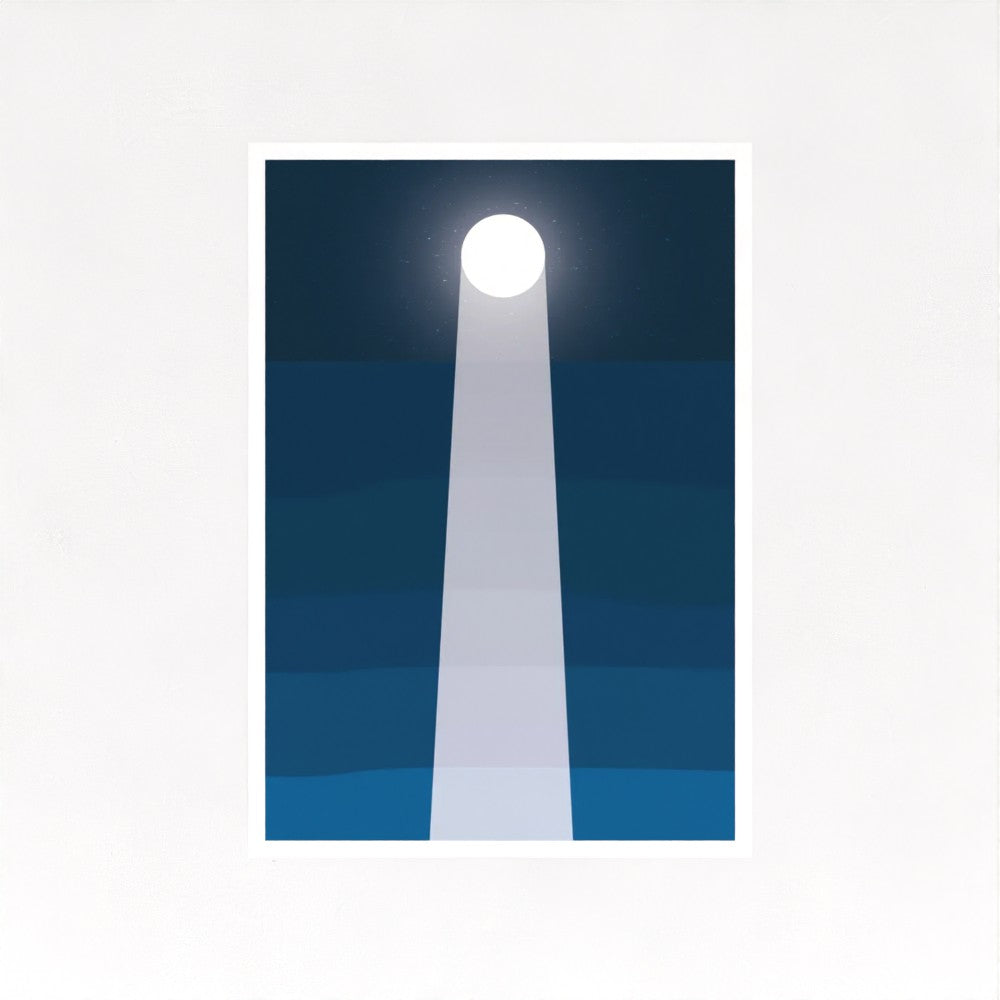 Moonlit Sea Poster